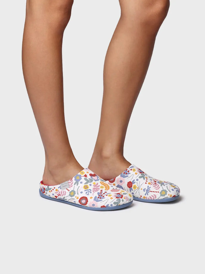 toni pons MIMI-TJ - Zapatilla de casa tipo zueco de mujer en algodón estampado | MIMI-TJ Liquidación