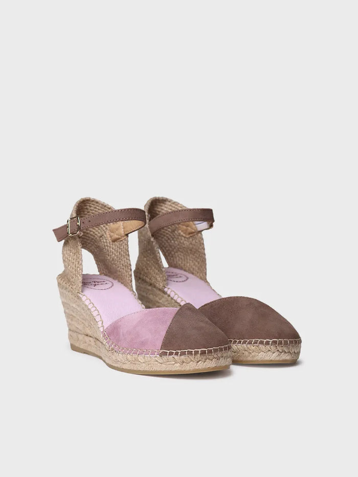 toni pons BERAL - Alpargata de mujer en ante bicolor con cuña | BERAL COMPRAR AHORA