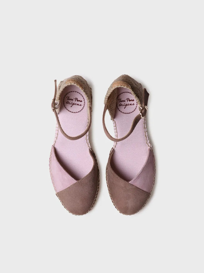 toni pons BERAL - Alpargata de mujer en ante bicolor con cuña | BERAL COMPRAR AHORA
