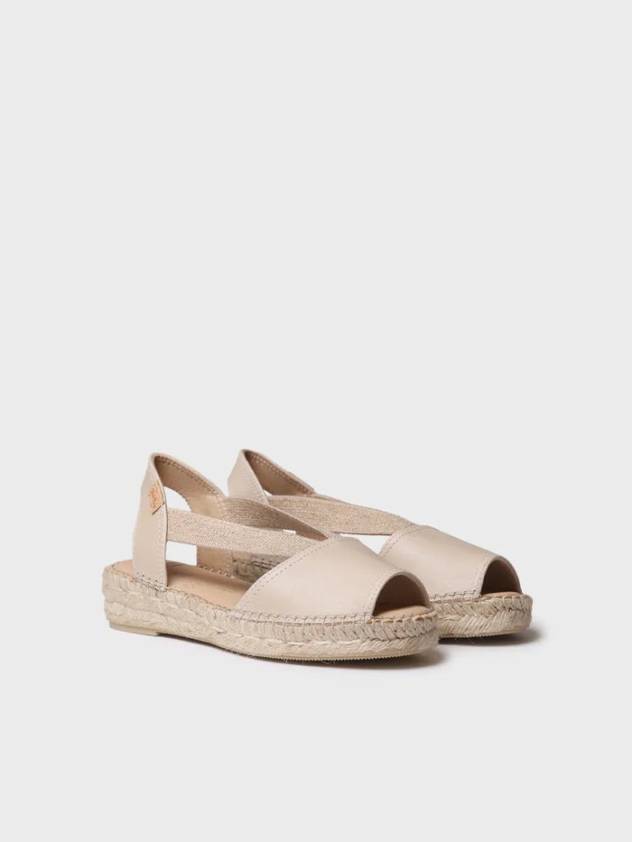 toni pons TALA - Alpargata de mujer en piel con cuña y elásticos para un calce más ancho | TALA Oferta exclusiva