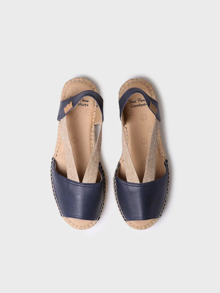 toni pons TALA - Alpargata de mujer en piel con cuña y elásticos para un calce más ancho | TALA Última moda
