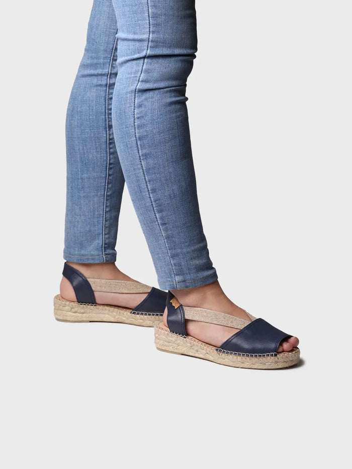 toni pons TALA - Alpargata de mujer en piel con cuña y elásticos para un calce más ancho | TALA Última moda