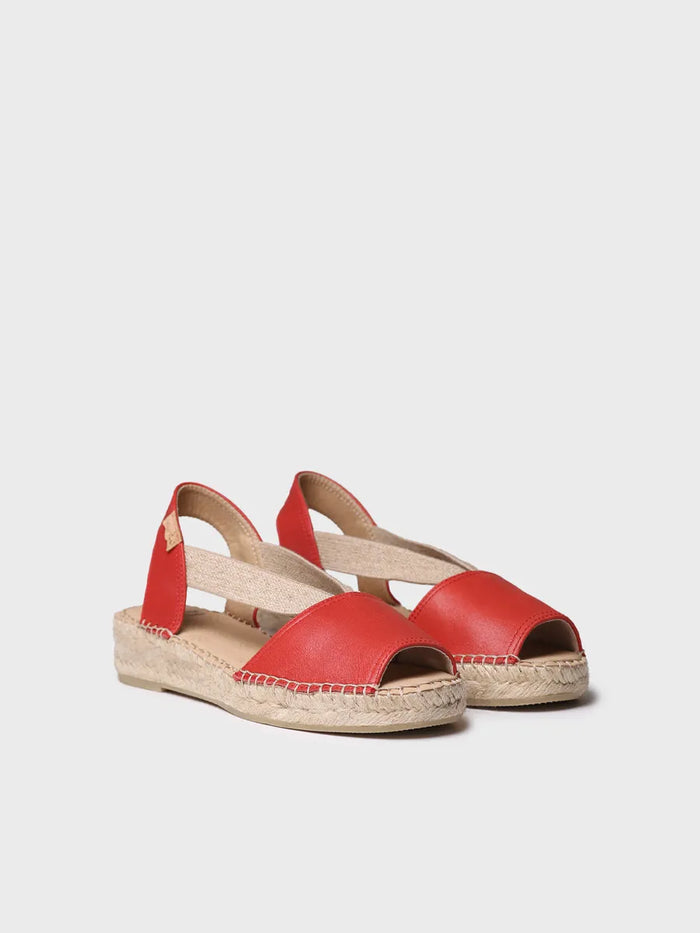 toni pons TALA - Alpargata de mujer en piel con cuña y elásticos para un calce más ancho | TALA Descuento por venta flash