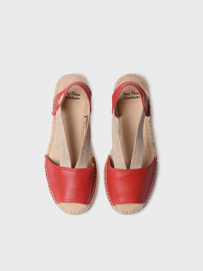 toni pons TALA - Alpargata de mujer en piel con cuña y elásticos para un calce más ancho | TALA Descuento por venta flash
