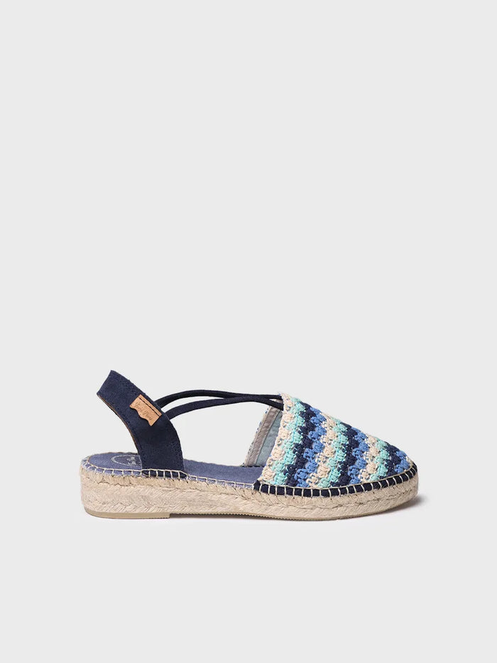 toni pons EMILIA - Alpargata plana de mujer en crochet multicolor | EMILIA