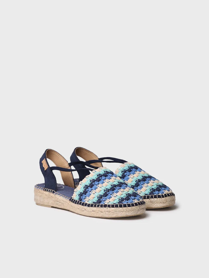 toni pons EMILIA - Alpargata plana de mujer en crochet multicolor | EMILIA Devoluciones gratuitas