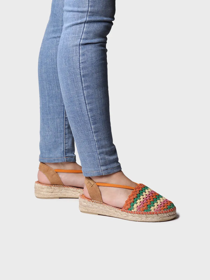 toni pons EMILIA - Alpargata plana de mujer en crochet multicolor | EMILIA 2025