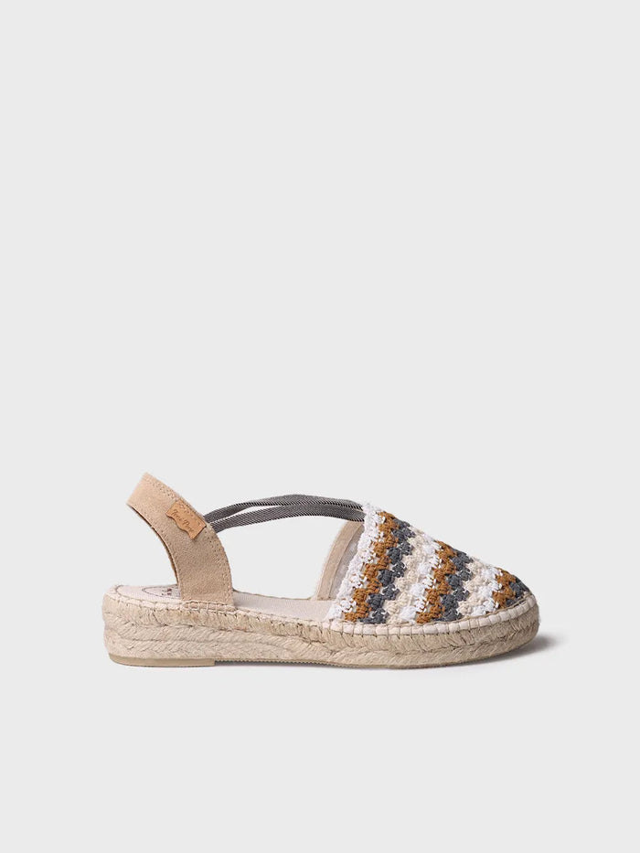 toni pons EMILIA - Alpargata plana de mujer en crochet multicolor | EMILIA