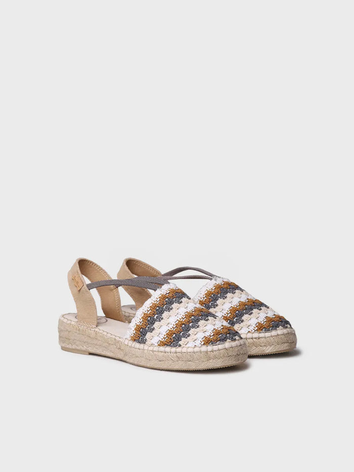 toni pons EMILIA - Alpargata plana de mujer en crochet multicolor | EMILIA En línea