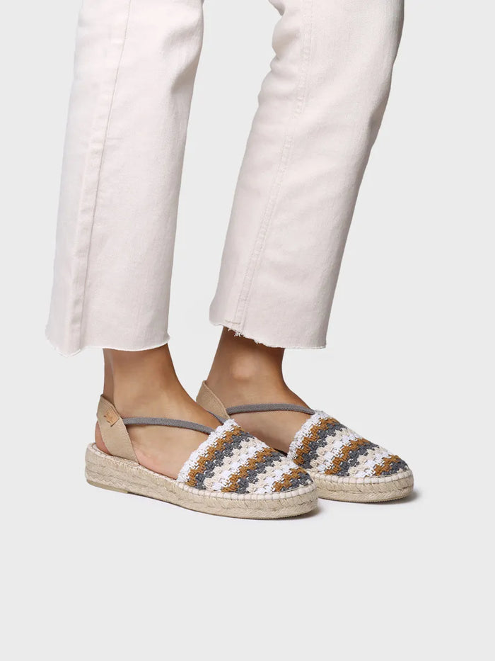 toni pons EMILIA - Alpargata plana de mujer en crochet multicolor | EMILIA En línea