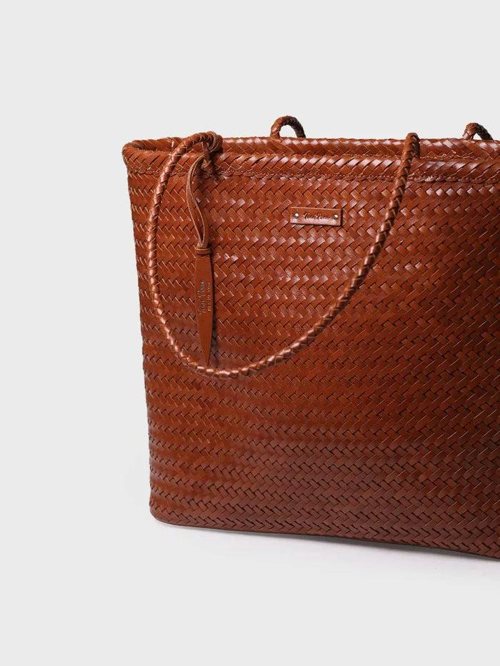 toni pons SIMONA - Bolso shopper en cuero trenzado con bolsillo interior | SIMONA Outlet