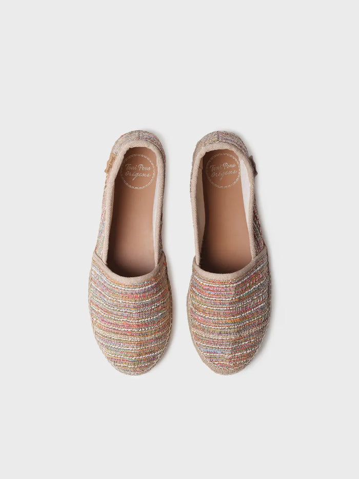 toni pons ALMA-CL - Alpargata plana de mujer en tejido con purpurina | ALMA-CL Outlet online