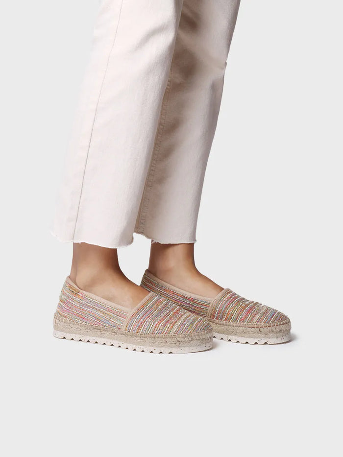 toni pons ALMA-CL - Alpargata plana de mujer en tejido con purpurina | ALMA-CL Outlet online