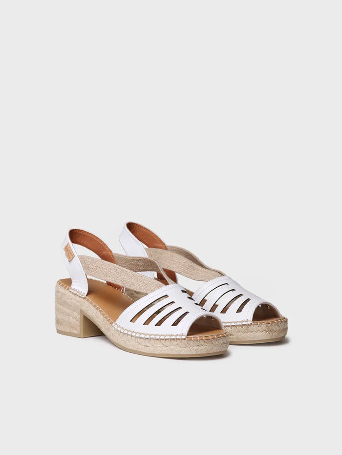 toni pons DIMA - Alpargata de mujer en piel con tacón ancho y elásticos | DIMA Ofertas
