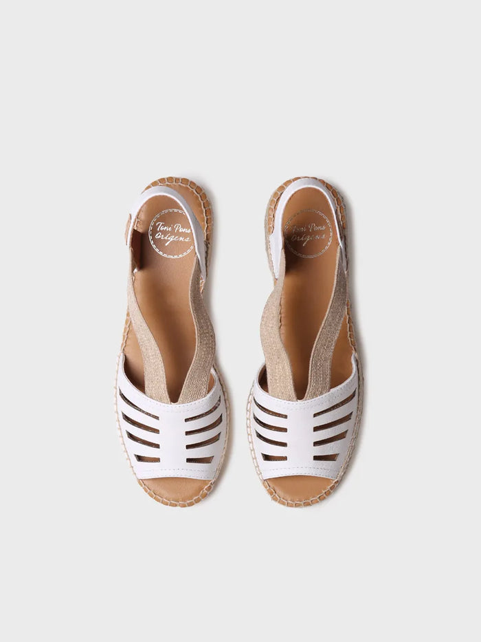 toni pons DIMA - Alpargata de mujer en piel con tacón ancho y elásticos | DIMA Ofertas