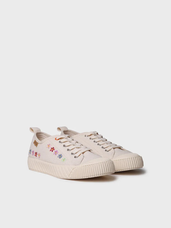 toni pons GILDA-EA - Zapatilla deportiva baja de mujer en algodón reciclado y bordados | GILDA-EA Tienda