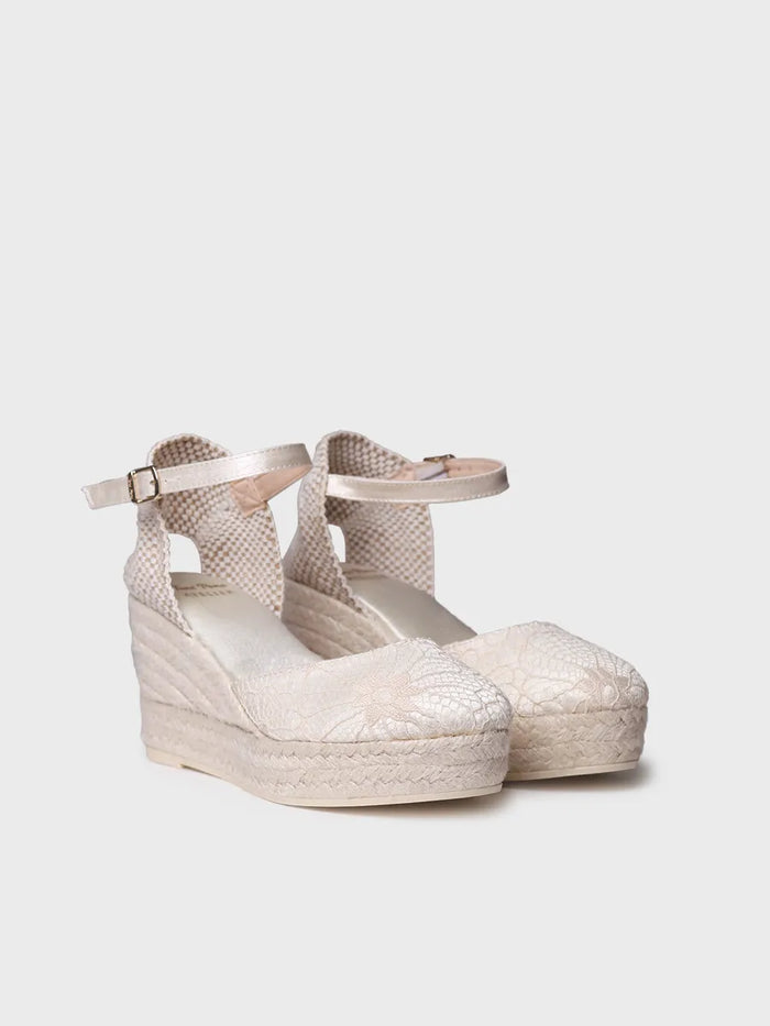 toni pons ORQUIDIA - Alpargata de cuña para novia en raso | ORQUIDIA Rebajas online