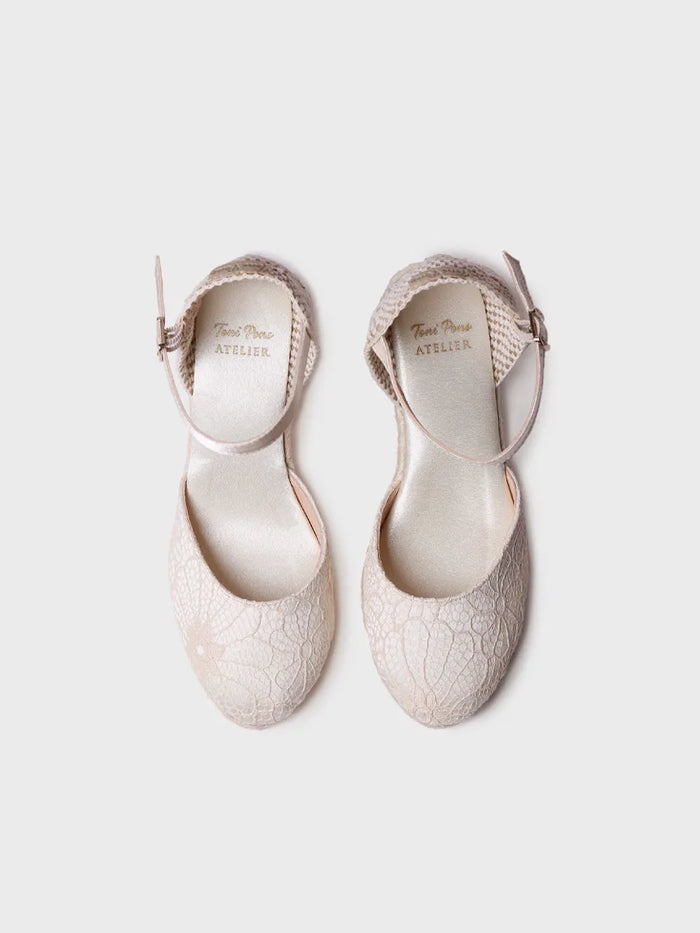 toni pons ORQUIDIA - Alpargata de cuña para novia en raso | ORQUIDIA Rebajas online