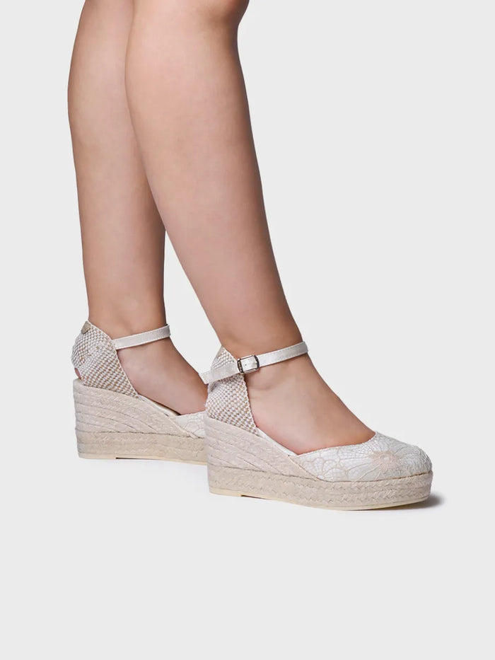 toni pons ORQUIDIA - Alpargata de cuña para novia en raso | ORQUIDIA Rebajas online