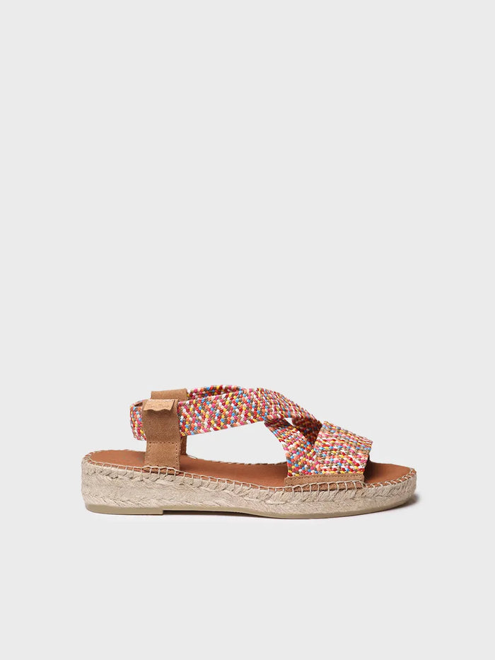 toni pons ELIANA - Alpargata abierta de mujer con elásticos multicolor | ELIANA