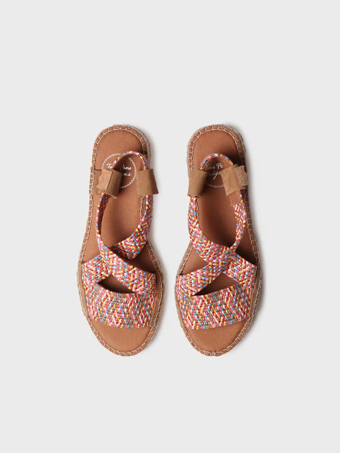 toni pons ELIANA - Alpargata abierta de mujer con elásticos multicolor | ELIANA Envío gratis