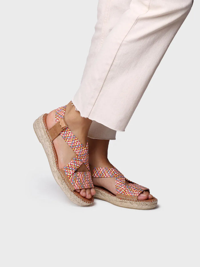 toni pons ELIANA - Alpargata abierta de mujer con elásticos multicolor | ELIANA Envío gratis