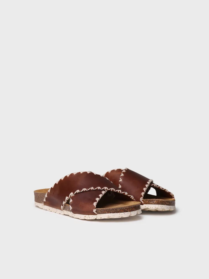 toni pons GRIT-PE - Sandalia BIO de mujer en cuero con tiras cruzadas | GRIT-PE Rebajas baratas