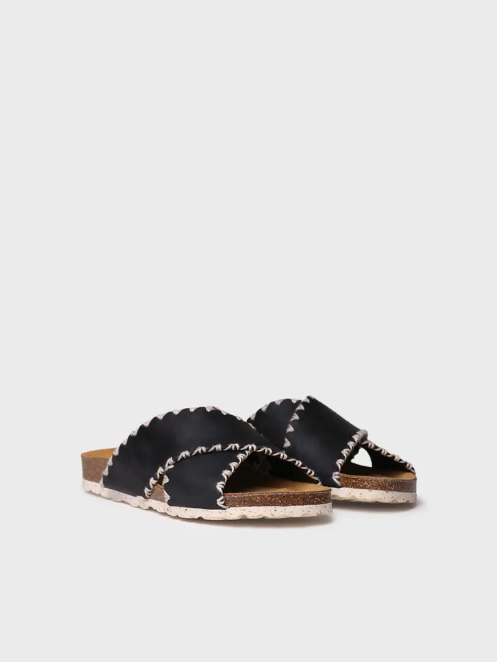 toni pons GRIT-PE - Sandalia BIO de mujer en cuero con tiras cruzadas | GRIT-PE Rebajas de fábrica