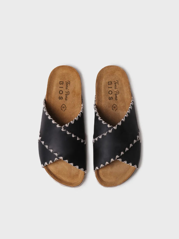 toni pons GRIT-PE - Sandalia BIO de mujer en cuero con tiras cruzadas | GRIT-PE Rebajas de fábrica