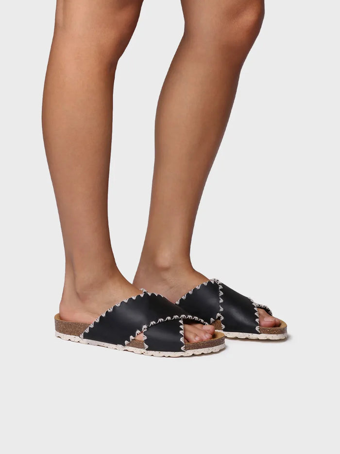 toni pons GRIT-PE - Sandalia BIO de mujer en cuero con tiras cruzadas | GRIT-PE Rebajas de fábrica