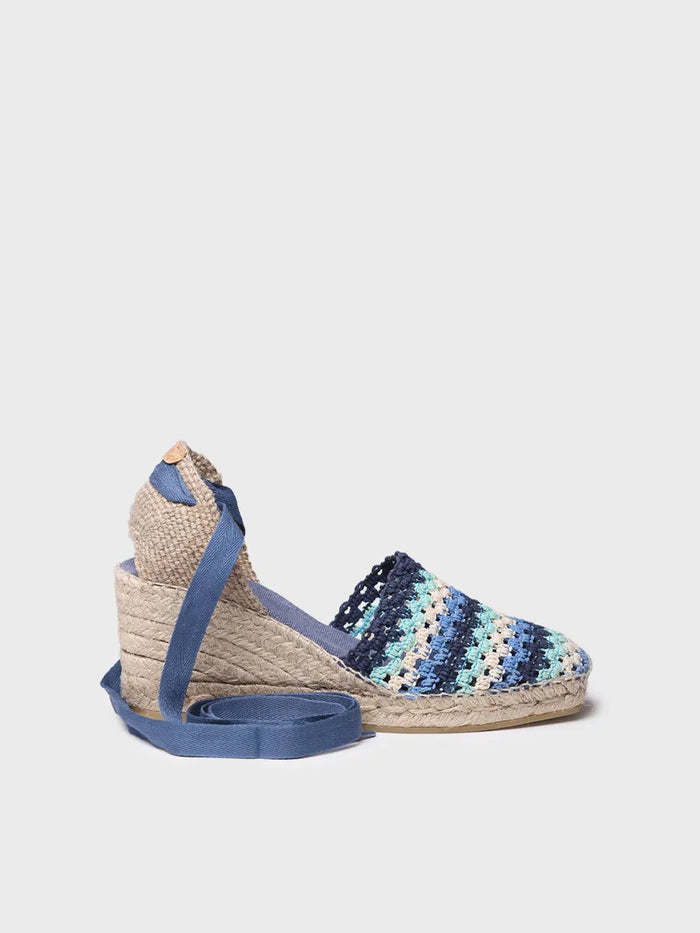 toni pons GEORGINA - Alpargata de cuña de mujer en crochet multicolor | GEORGINA