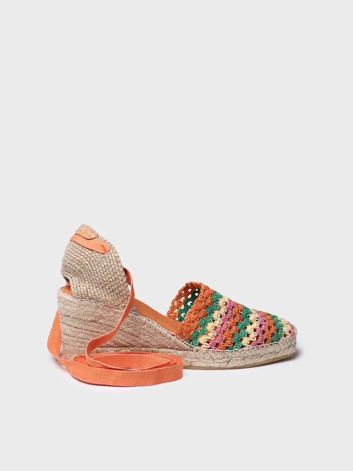 toni pons GEORGINA - Alpargata de cuña de mujer en crochet multicolor | GEORGINA