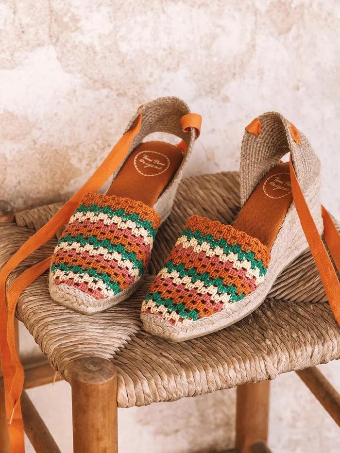 toni pons GEORGINA - Alpargata de cuña de mujer en crochet multicolor | GEORGINA Envío gratis