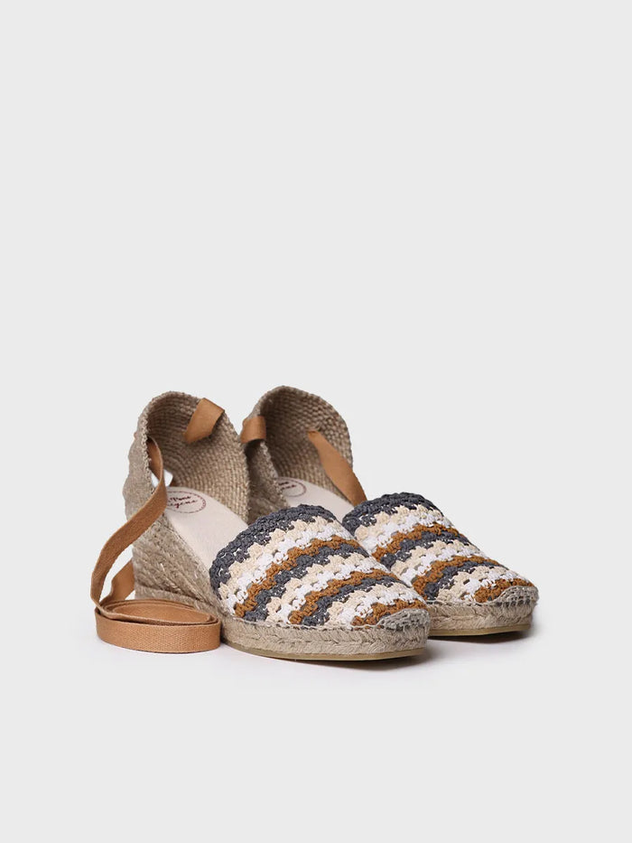 toni pons GEORGINA - Alpargata de cuña de mujer en crochet multicolor | GEORGINA Oferta especial