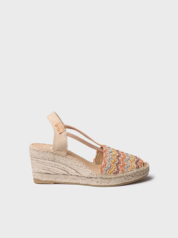toni pons SARA-RS - Alpargata de mujer en algodón multicolor con cuña | SARA-RS