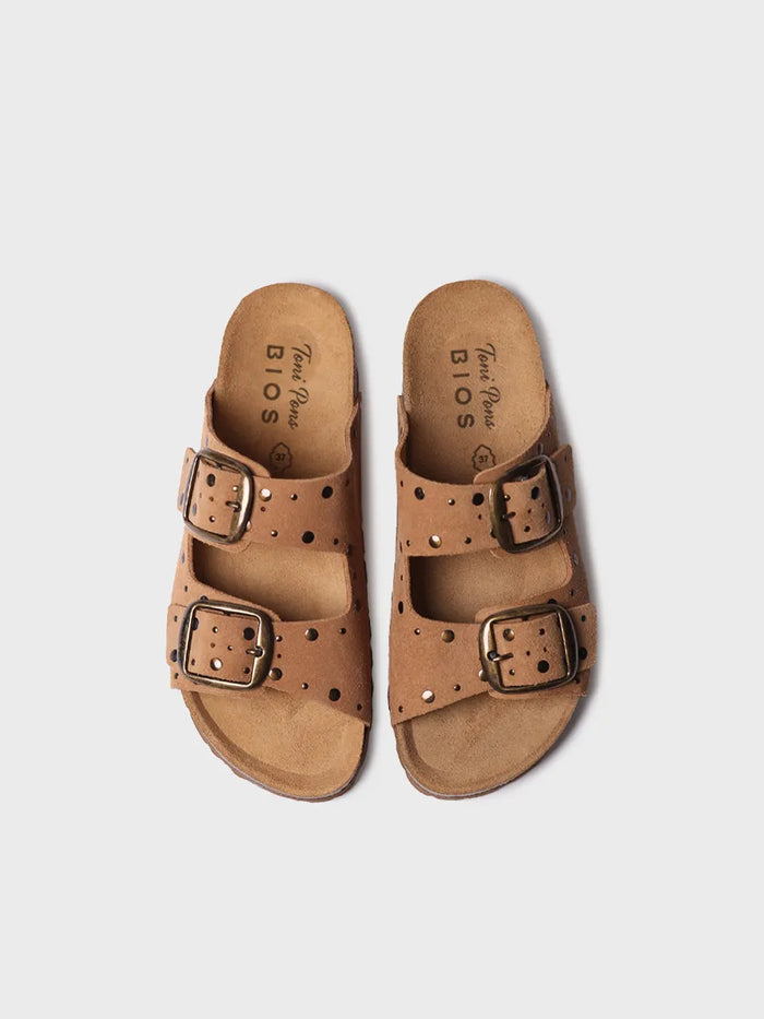 toni pons GRETEL - Sandalia BIO de mujer en serraje con hebillas y tachuelas | GRETEL Precios de Black Friday