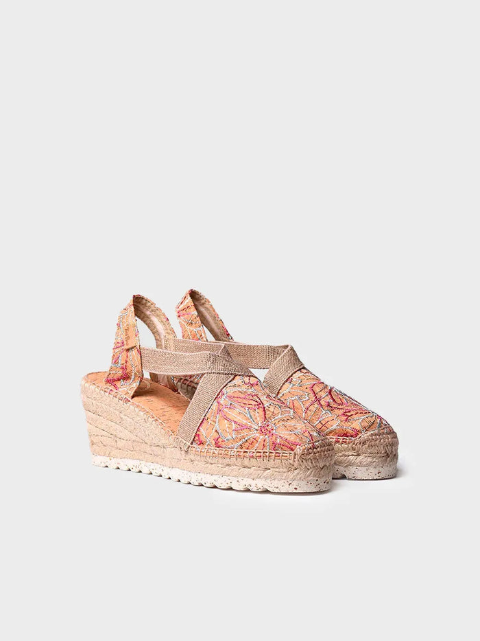 toni pons TERRA-BI - Alpargata de cuña media bordada | TERRA-BI En oferta