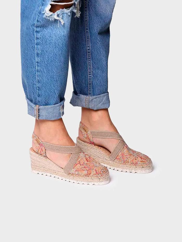 toni pons TERRA-BI - Alpargata de cuña media bordada | TERRA-BI En oferta