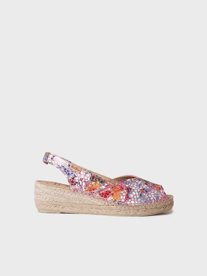 toni pons BERNIA-PM - Alpargata peep toe de mujer con cuña en piel | BERNIA-PM