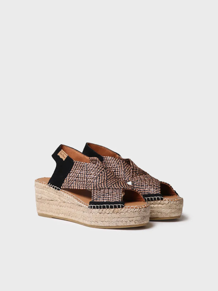 toni pons MASAI - Alpargata de mujer con cuña y tiras elásticas multicolor | MASAI Outlet