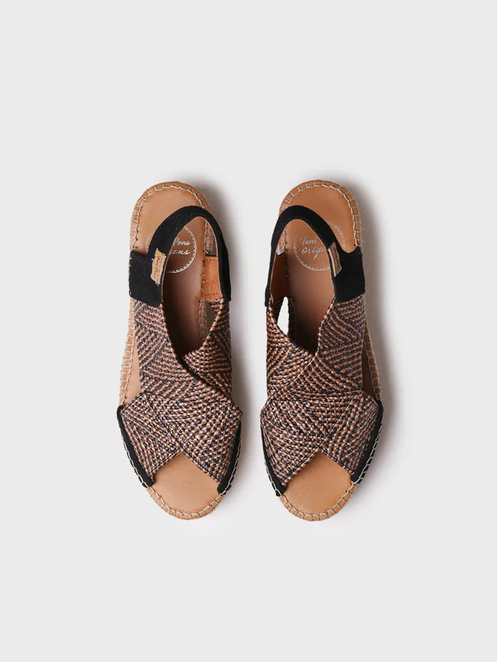 toni pons MASAI - Alpargata de mujer con cuña y tiras elásticas multicolor | MASAI Outlet