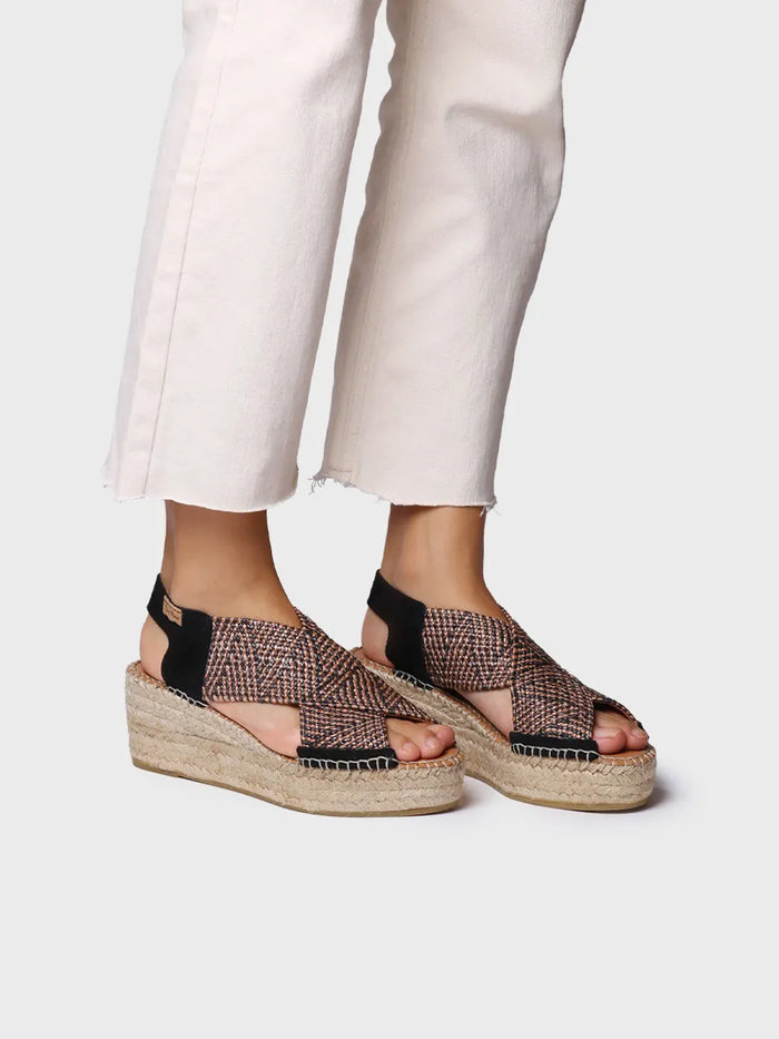 toni pons MASAI - Alpargata de mujer con cuña y tiras elásticas multicolor | MASAI Outlet