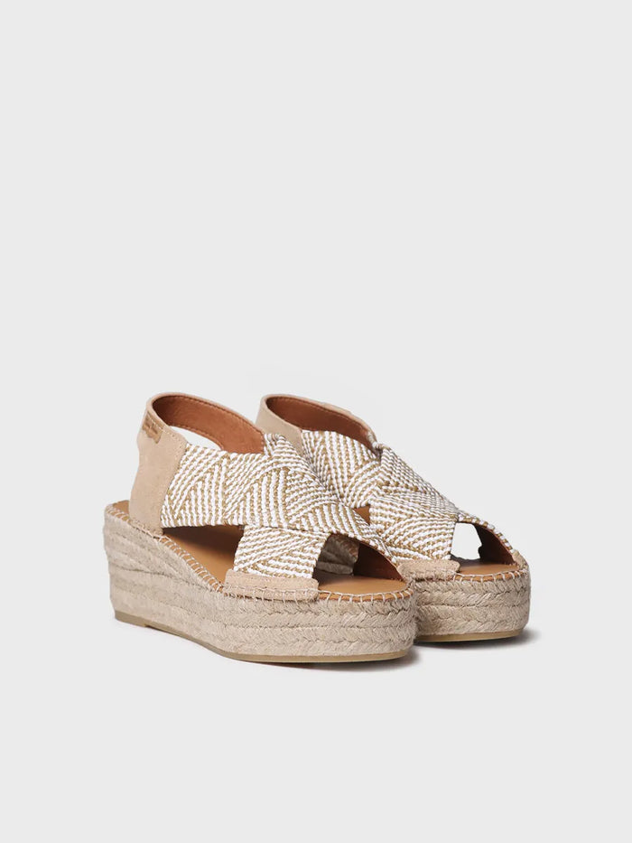 toni pons MASAI - Alpargata de mujer con cuña y tiras elásticas multicolor | MASAI Outlet online