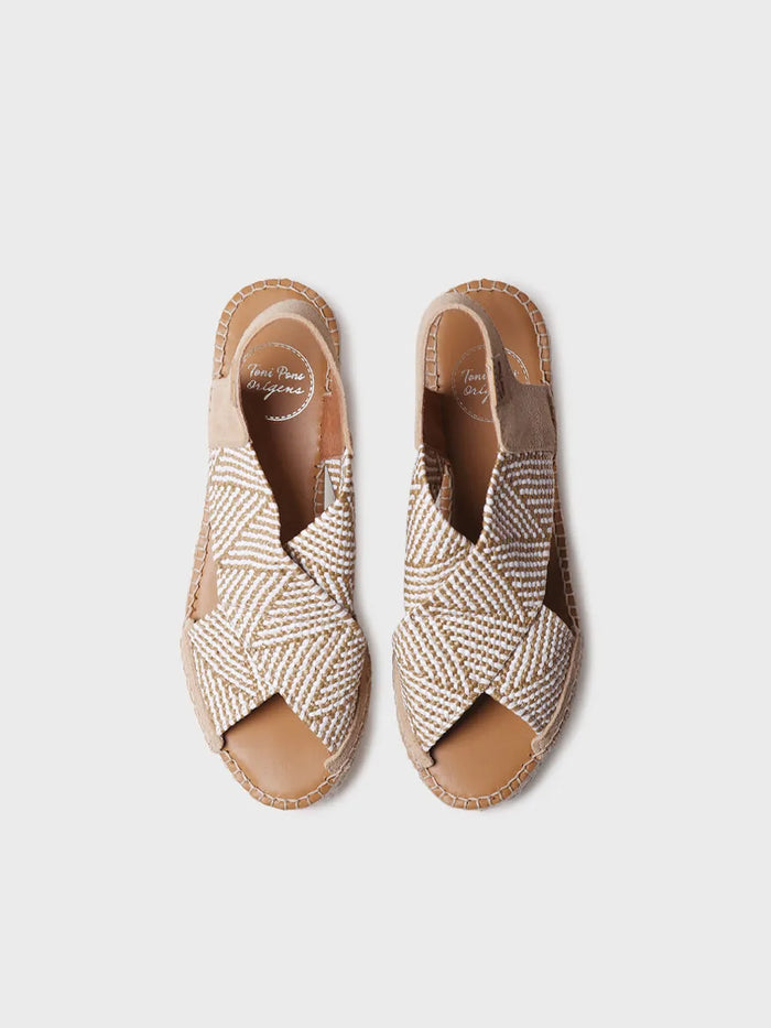 toni pons MASAI - Alpargata de mujer con cuña y tiras elásticas multicolor | MASAI Outlet online