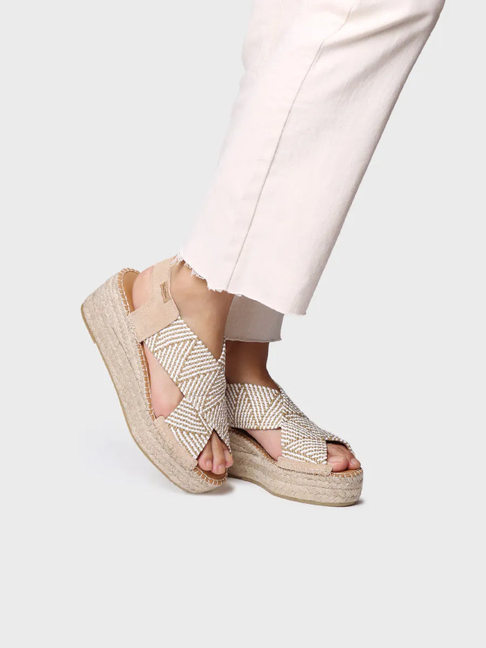 toni pons MASAI - Alpargata de mujer con cuña y tiras elásticas multicolor | MASAI Outlet online
