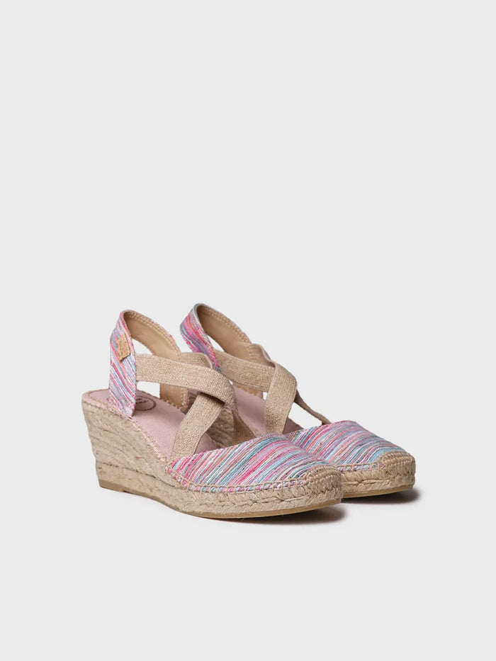 toni pons SABA-RG - Alpargata de mujer con cuña y tiras elásticas cruzadas | SABA-RG Rebajas baratas