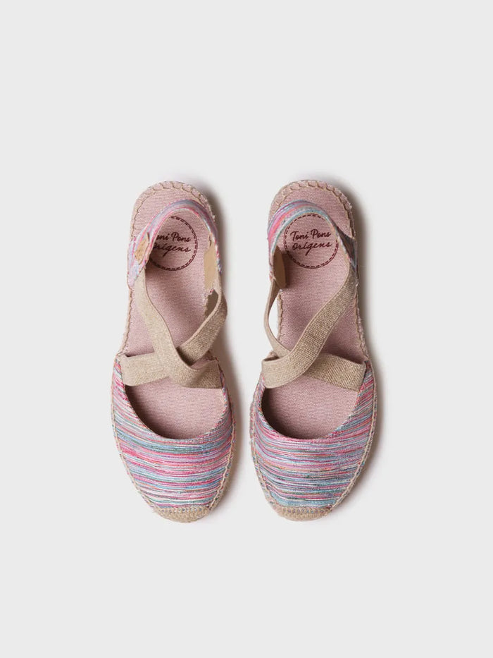 toni pons SABA-RG - Alpargata de mujer con cuña y tiras elásticas cruzadas | SABA-RG Rebajas baratas