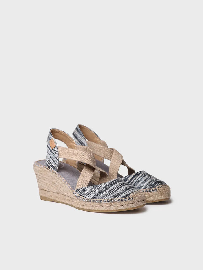 toni pons SABA-RG - Alpargata de mujer con cuña y tiras elásticas cruzadas | SABA-RG Rebajas de fábrica