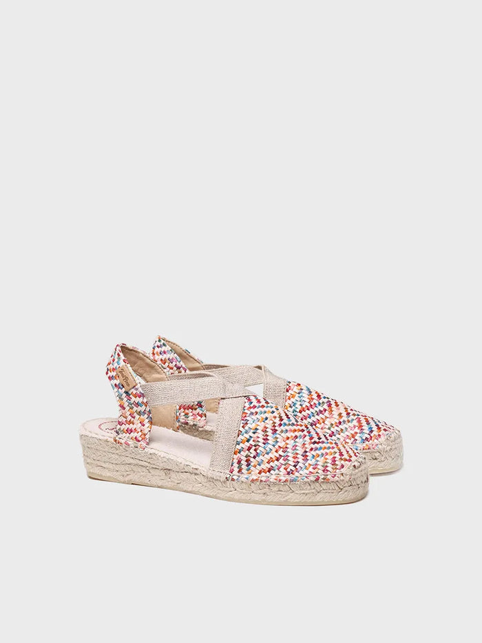 toni pons VERA-MS - Alpargata plana de mujer en rafia multicolor | VERA-MS Tienda