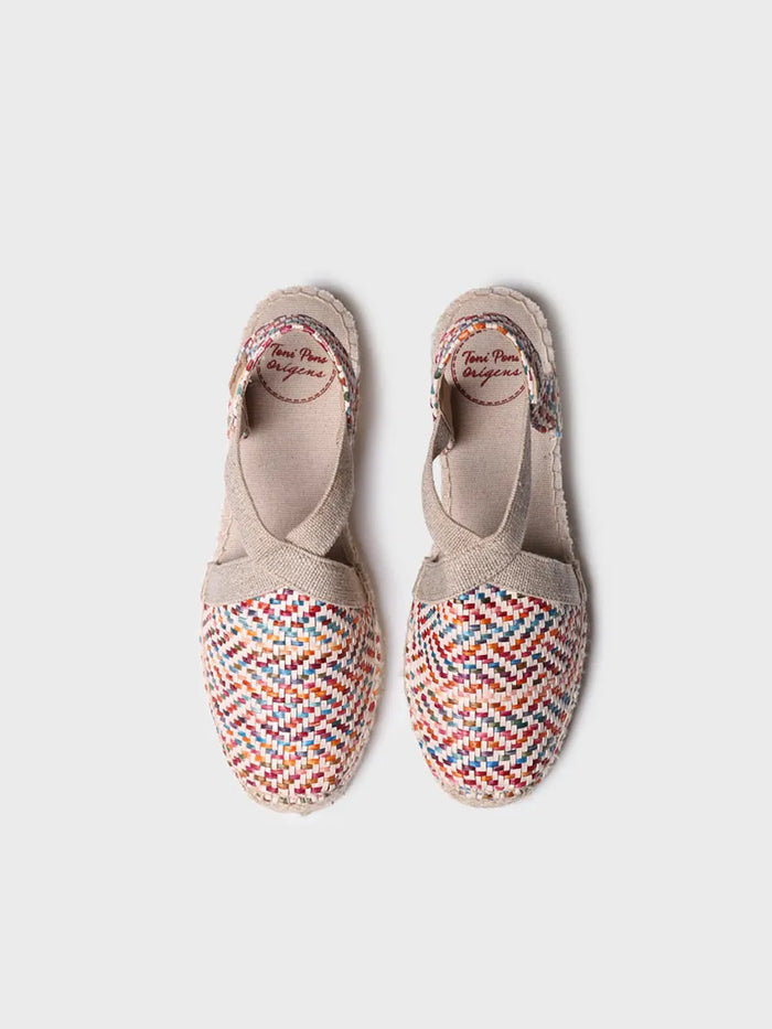 toni pons VERA-MS - Alpargata plana de mujer en rafia multicolor | VERA-MS Tienda